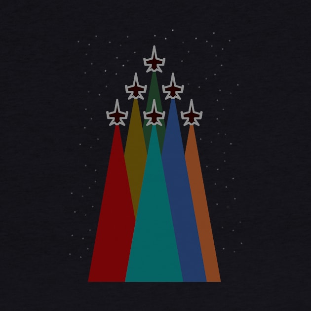 Cool and Colorful Spaceship T-Shirt by happinessinatee